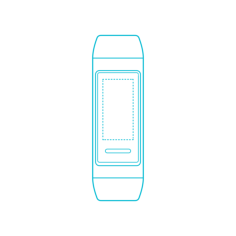Digital Smart Watches Huawei Band 3 Svg Vector Tracing Design, Free Vectors File